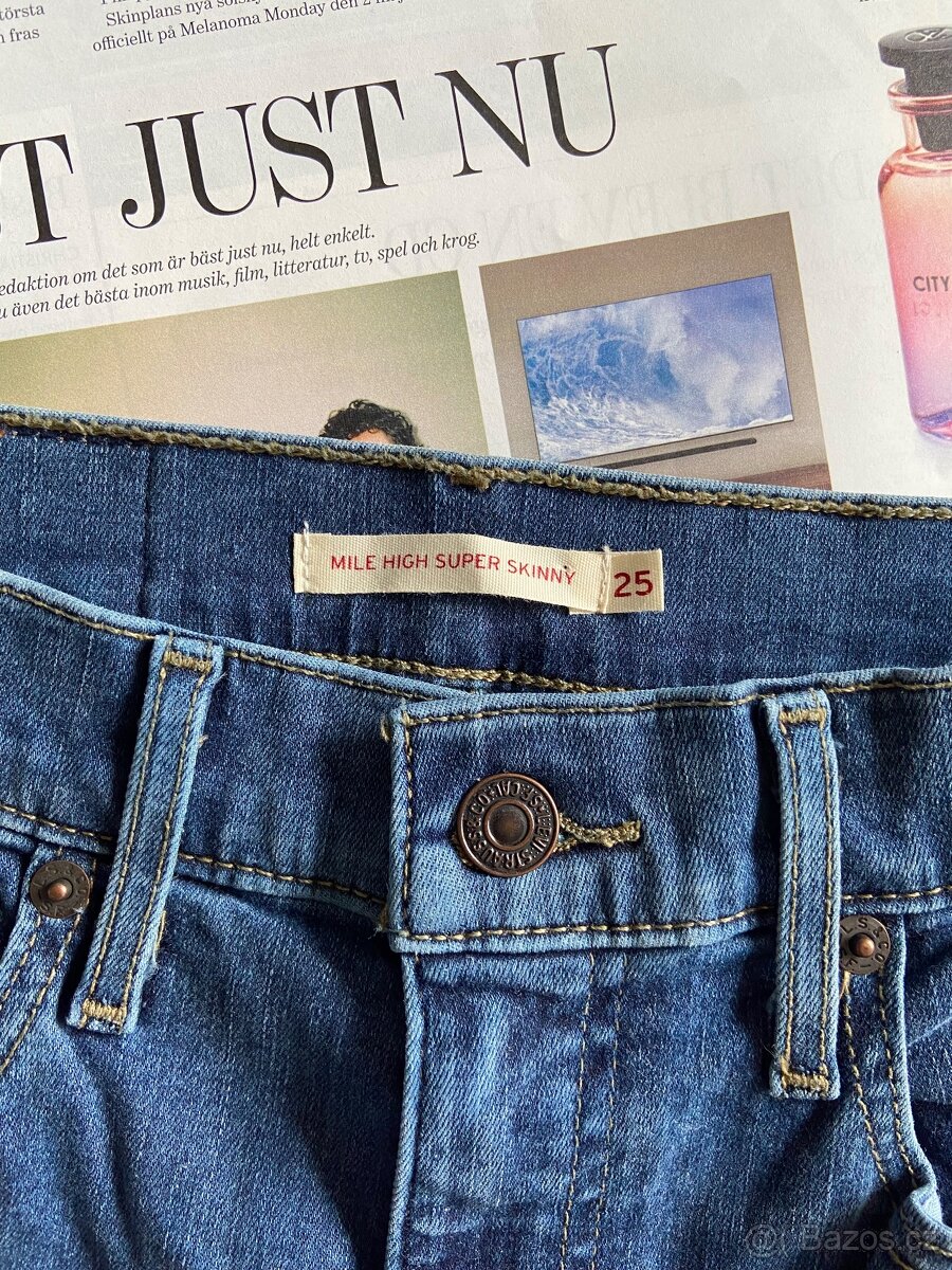 Levi’s Mile High Super Skinny W25 L30 džíny XS Levis Levi - 5
