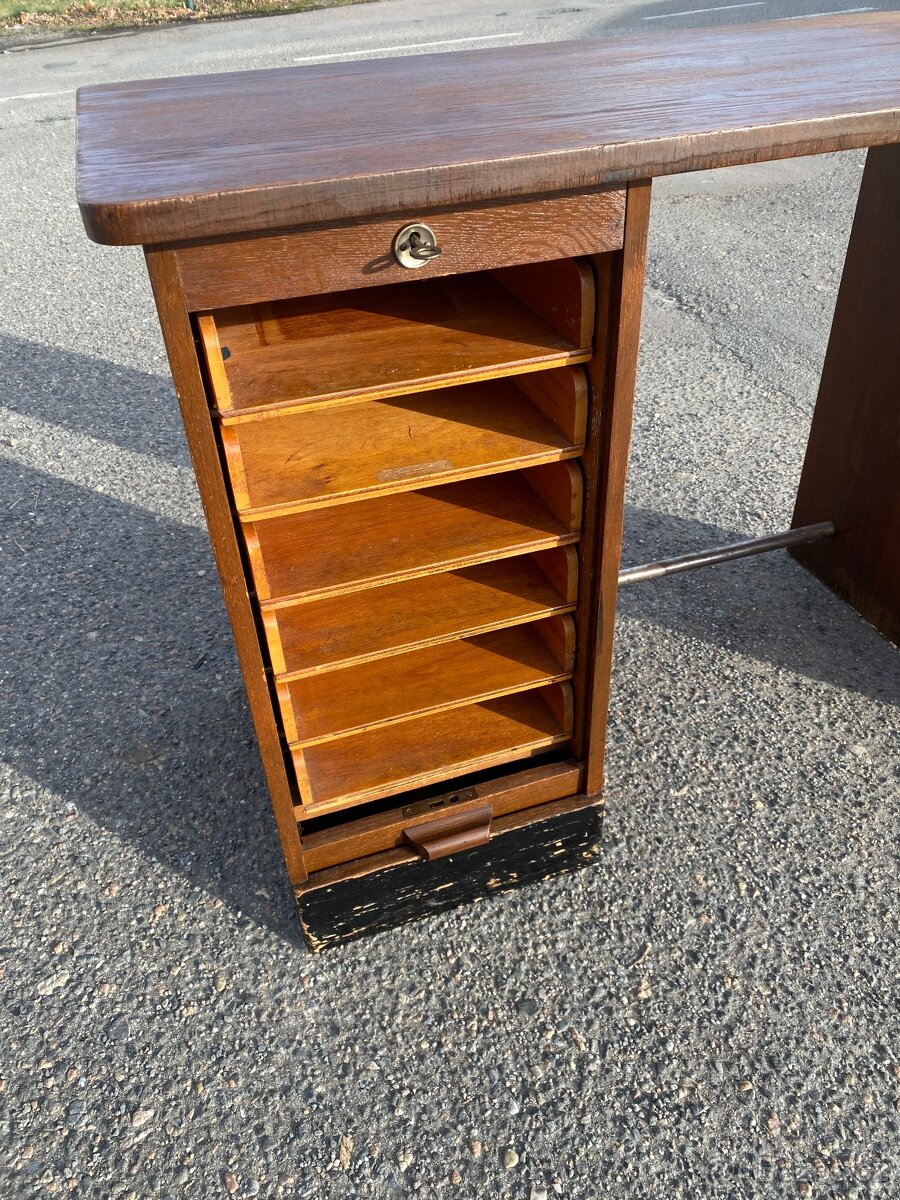 Starý roletový psací stul - 5