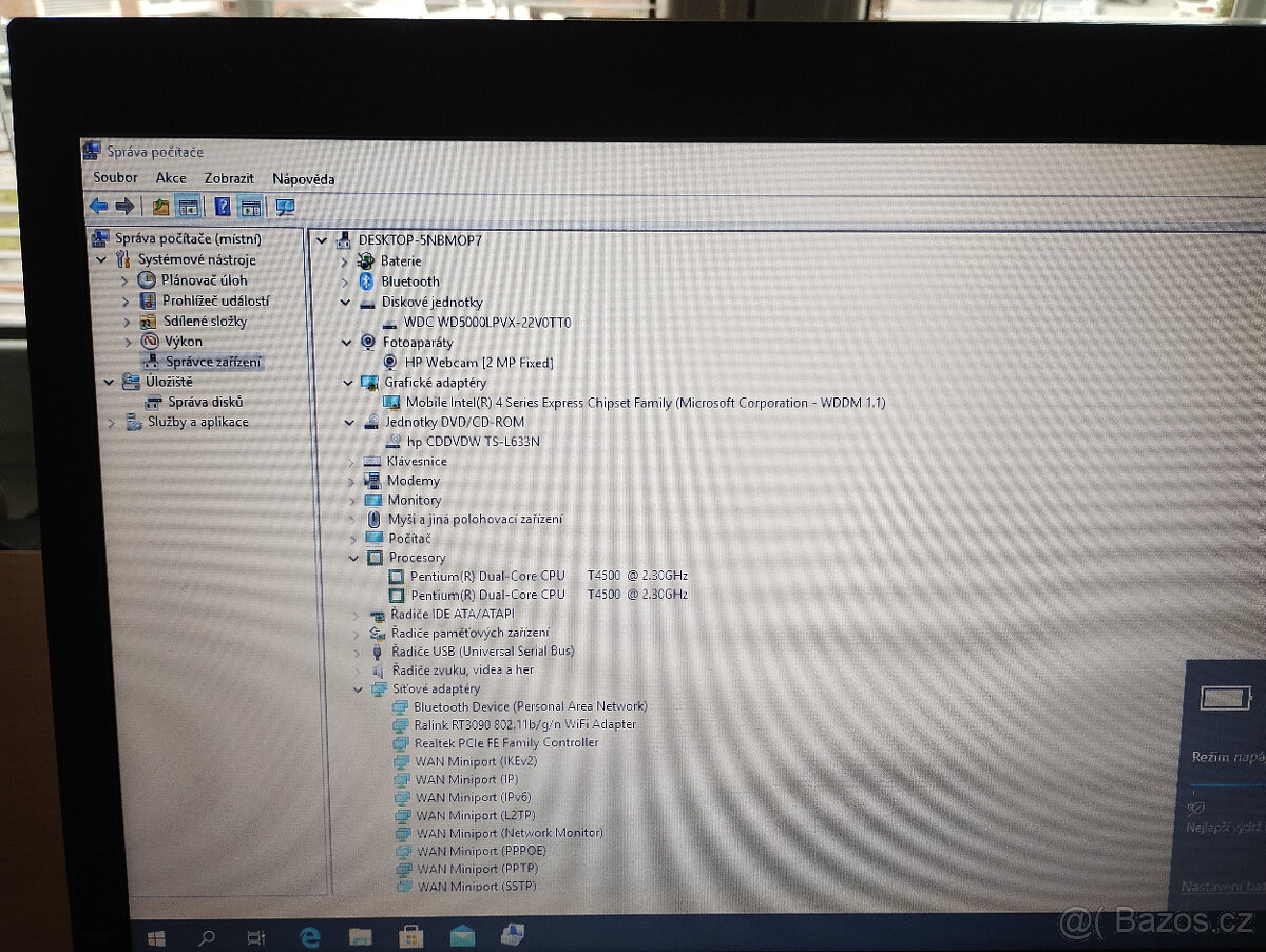 notebook HP 620 - orig. zdroj a baterie (1.5hod) + upgrade - 5