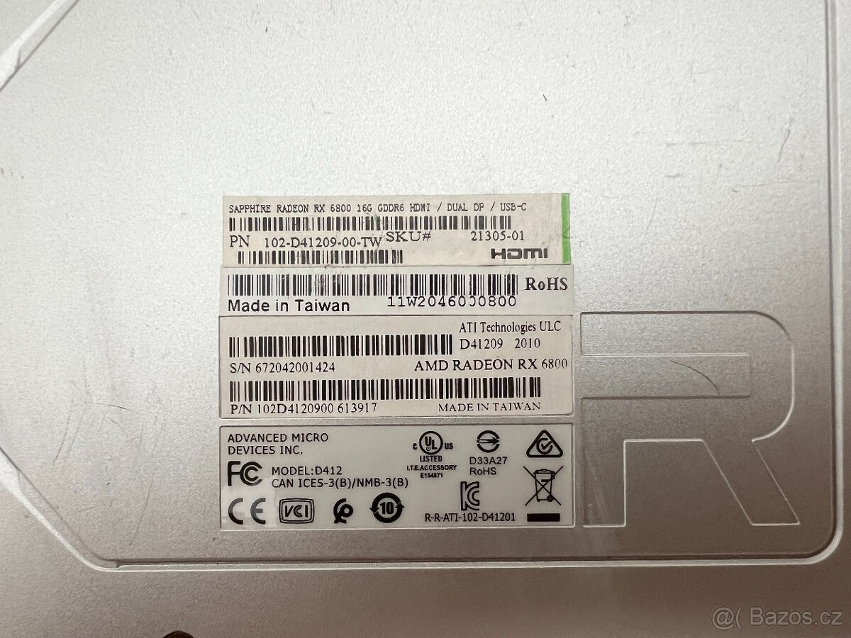 AMD RX 6800 16GB Reference ,Plně funkční,Záruka - 5