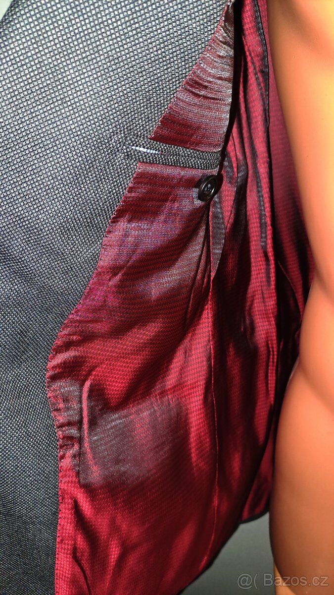 Pánské šedé sako Marks&Spencer/38-M/2x53cm - 5