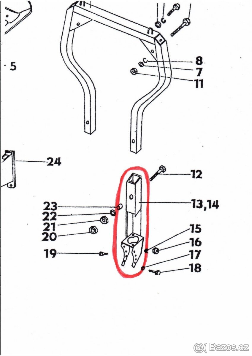 Koupím Držáky ochranného rámu ZETOR - 5