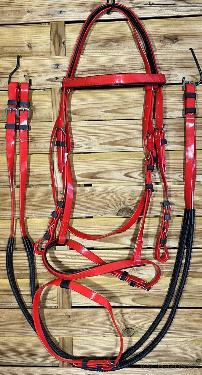 Uzdečka anglická Biothane s otěžemi MIX - 5