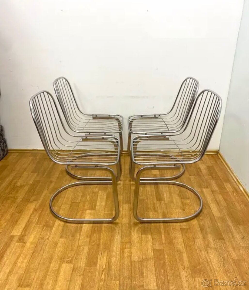 Retro židle 70. léta chrom - 5