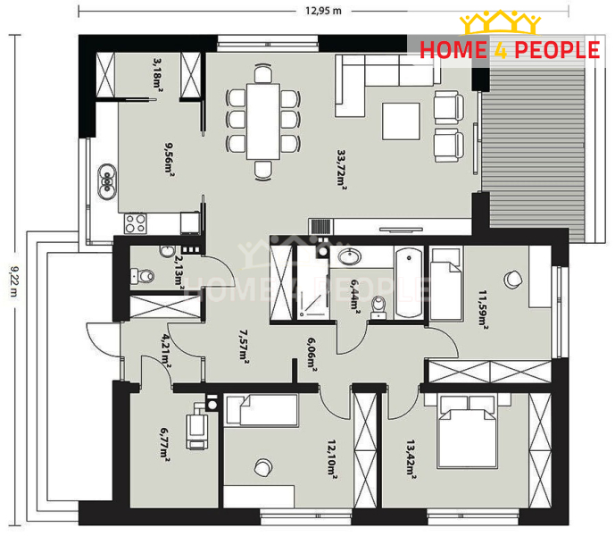 Prodej rodinného domu 4+kk v Uherskěm Brodě - Těšov s pozeme - 5