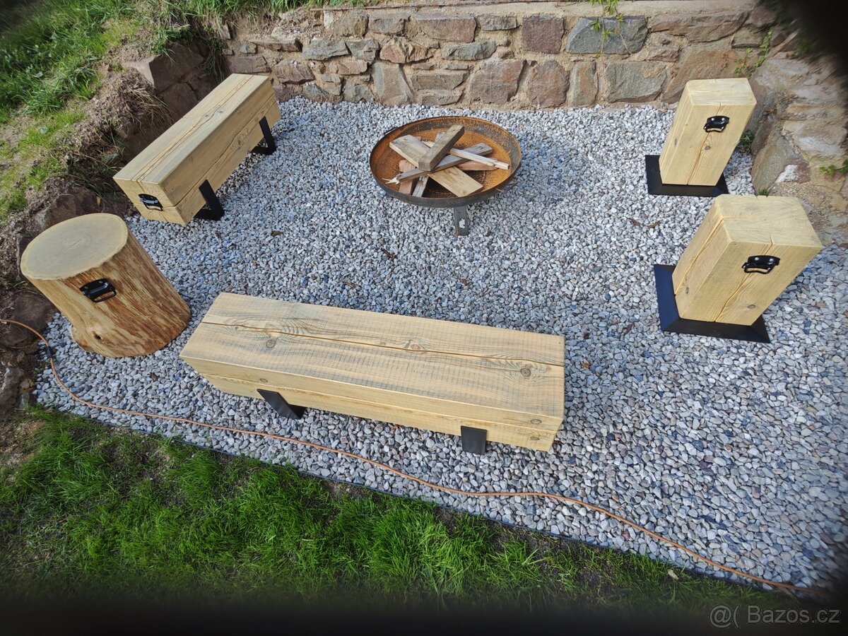 Zahradní lavice k ohništi - 5