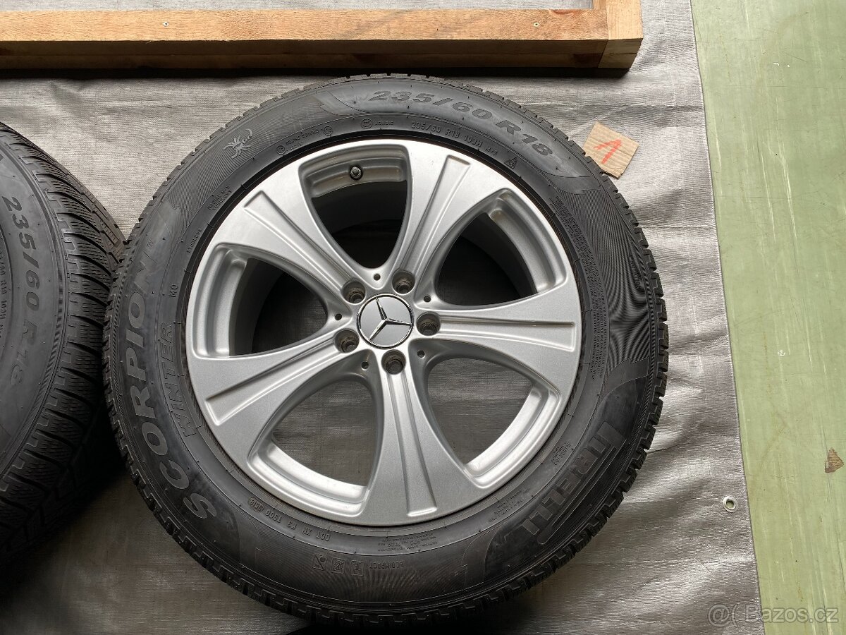 18 alu org. Mercedes 5x112 mm, Top stav + TPMS - 5