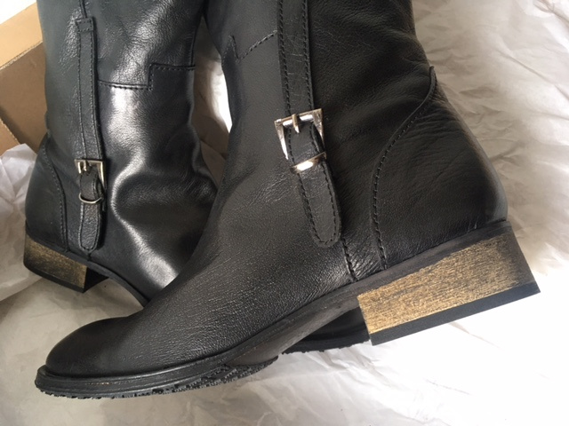 Kožené černé kozačky_vel. 41 - 5