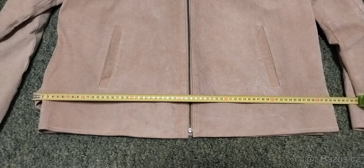 Pánská bunda, béžová, zn. James, kožená, nošená, vel. XXL - 5