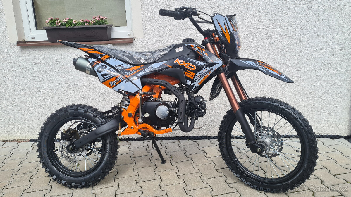 Pitbike KXD GT- 125S, kola 17/14, Delta rám, motor Honda DAX