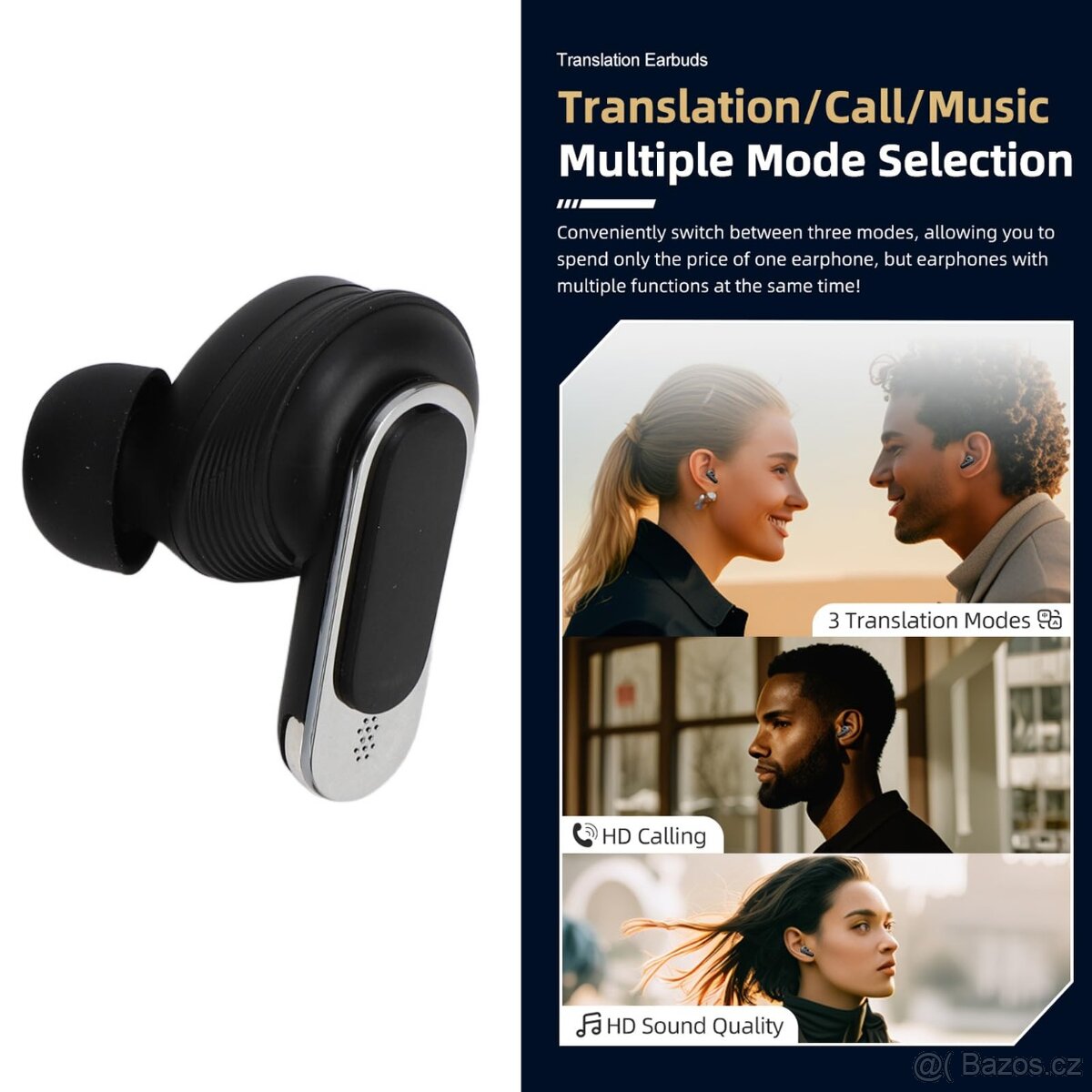 Bezdrátová sluchátka s dotykovým displejem a ANC - 5