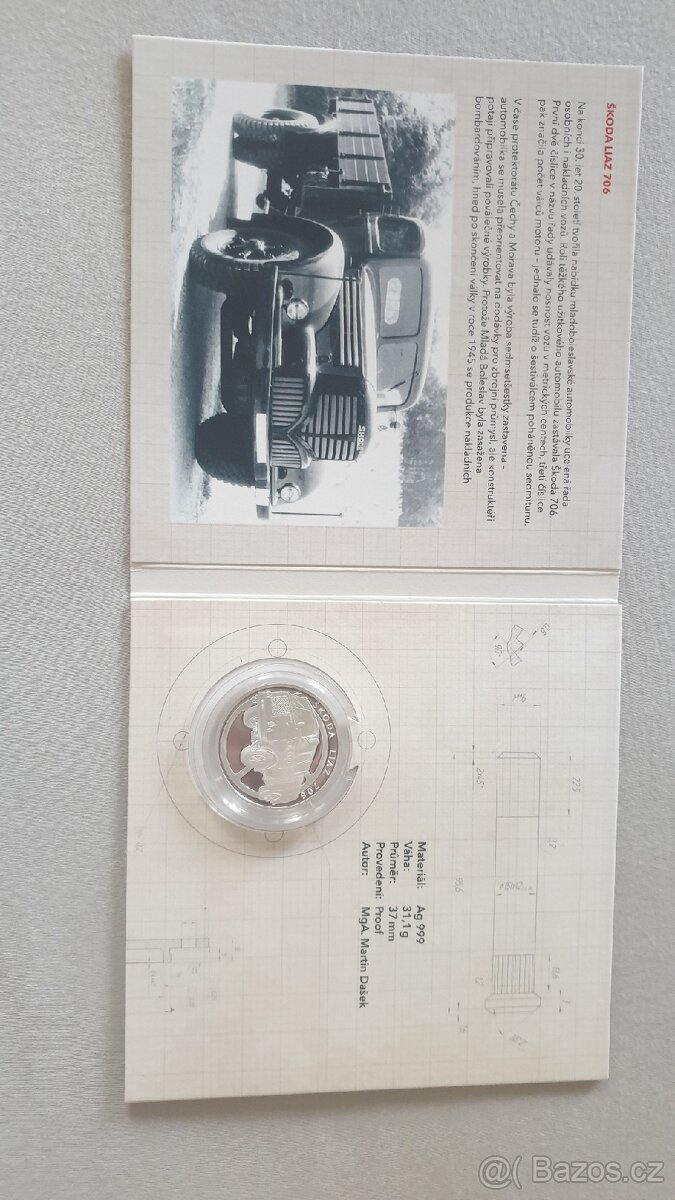 Stříbrná mince Na kolech - 5