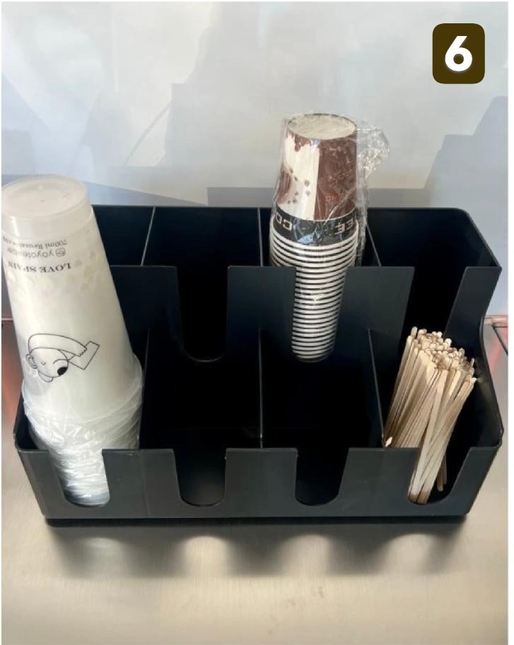 Držáky kelímky, pořadače míchátka, cukry, mléčka atd - 5