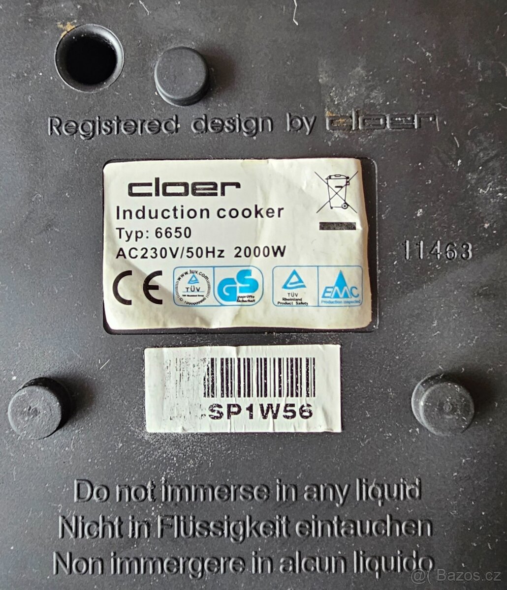 Jedno plotýnkový indukční sklokeramický vařič - 5