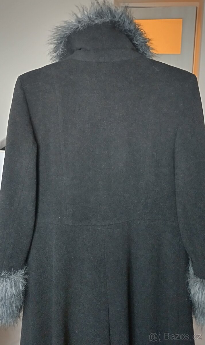 Dámský zimní kabát černý - 5