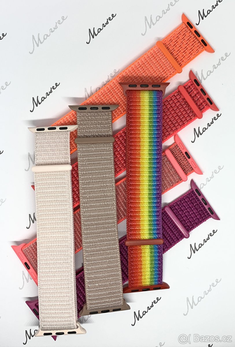 Nylon řemínek pásek pro Apple Watch 38 40mm nebo 42 44mm - 5