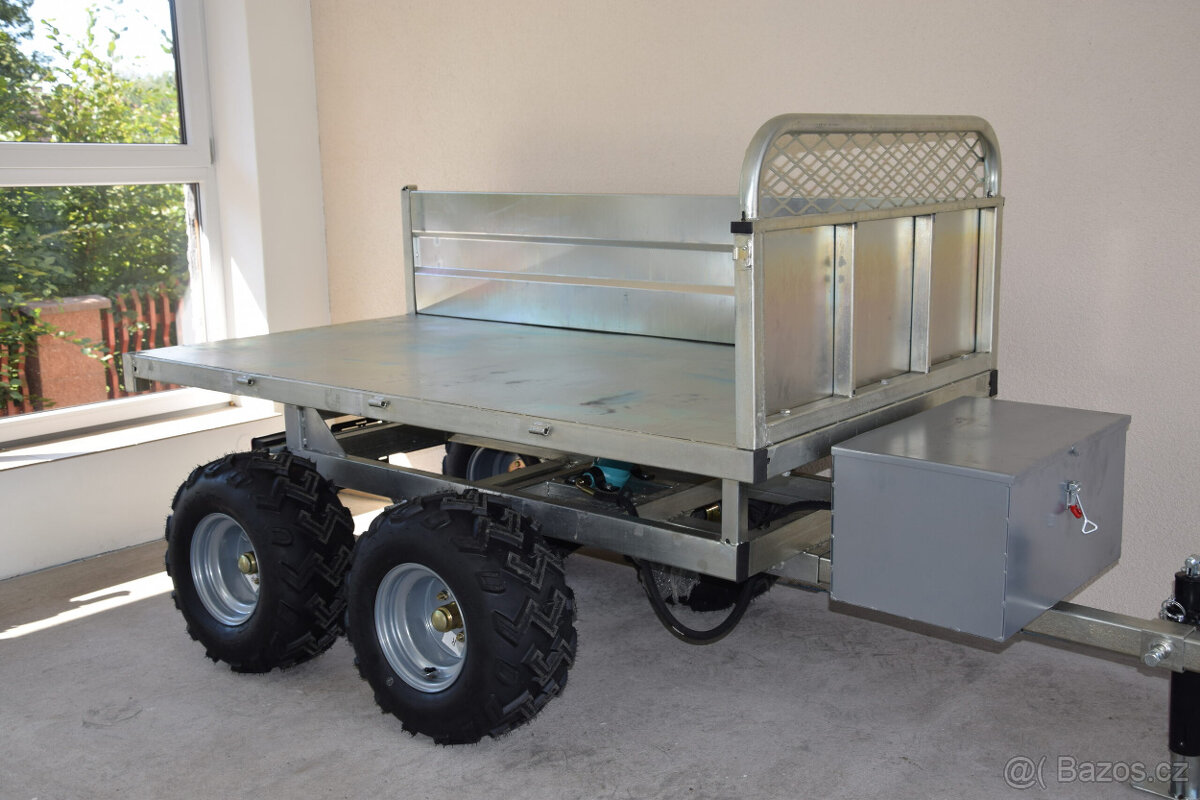 Hydraulický sklápěcí vozík za čtyřkolku 1.400kg s SPZ - 5