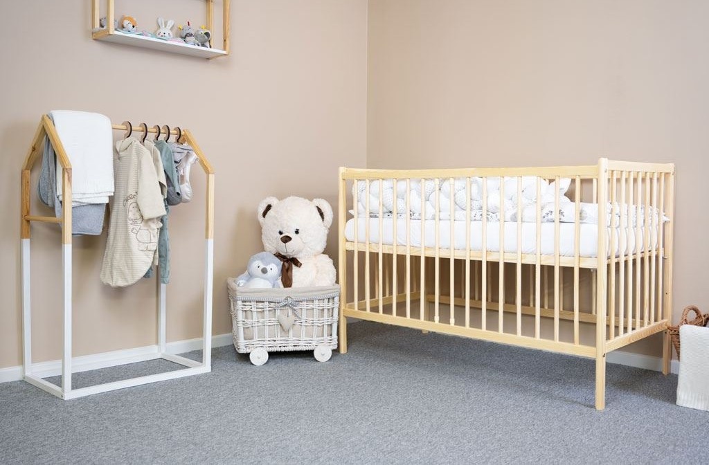 Postýlka Basic bílá / přírodní - 5