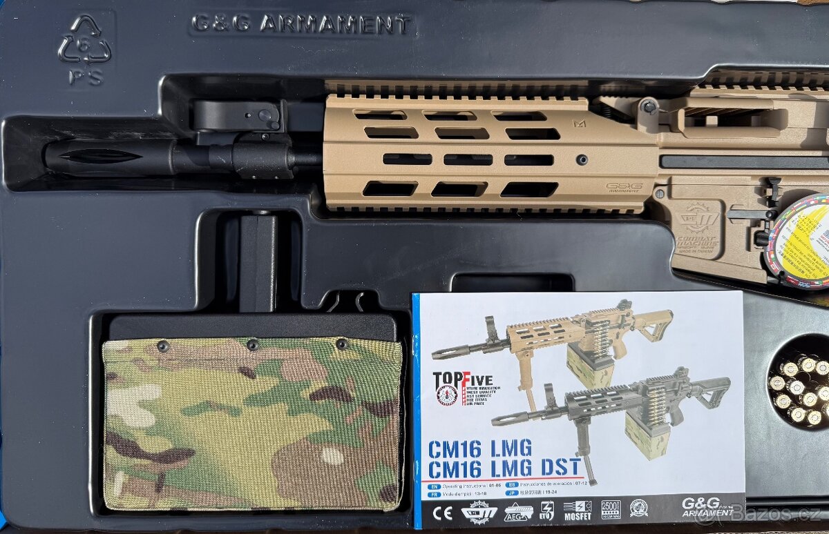 CM16 LMG G&G ETU airsoft NOVÁ - 5