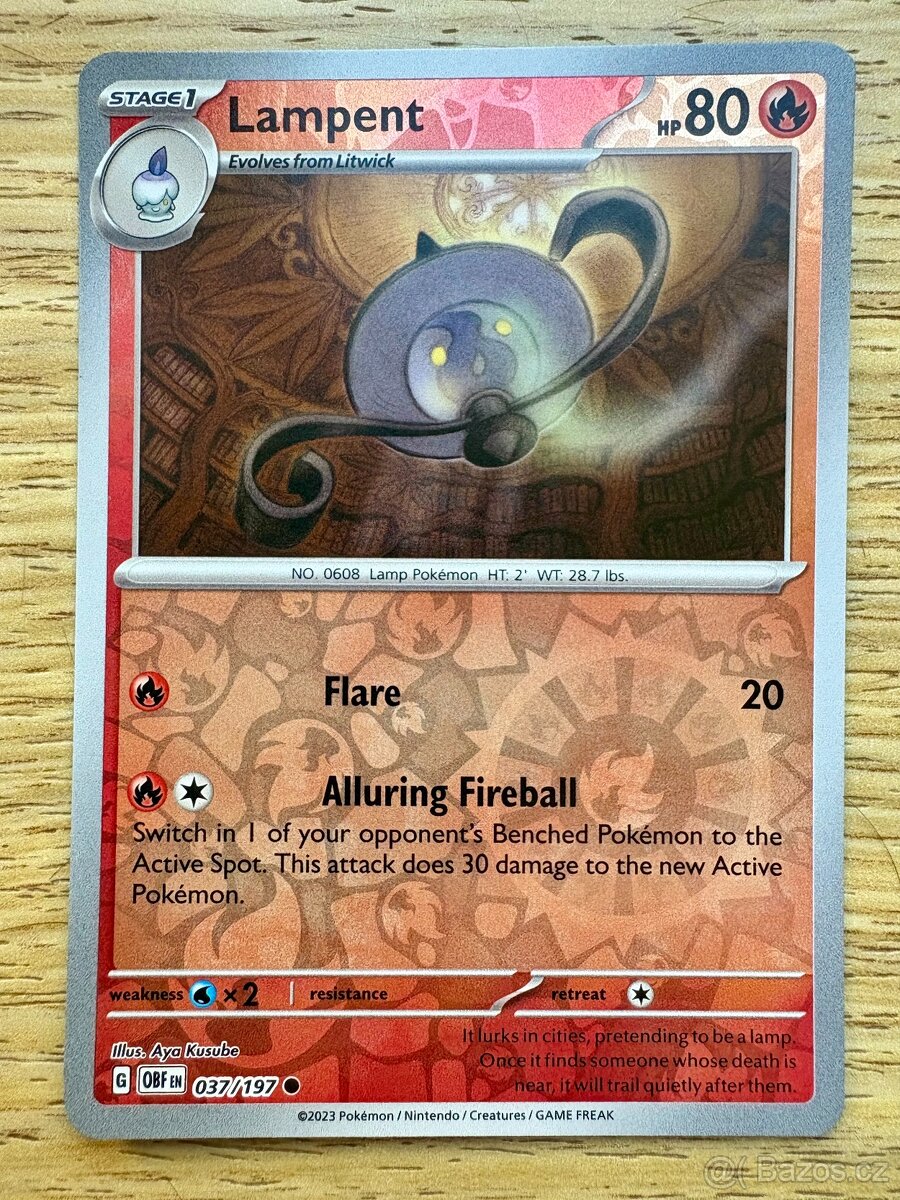 Pokemon TCG 3x Litwick, 2x Lampent, 1x Chandelure OBF combo - 5