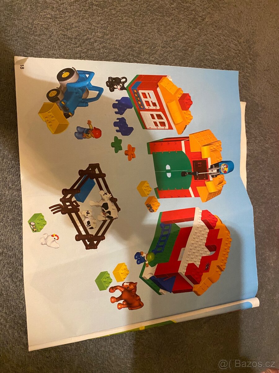 Lego duplo 5649 Velká farma + velká Lego duplo podložka - 5