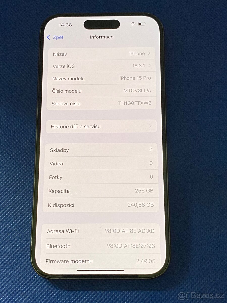 iPhone 15Pro 256GB Blue Titanium - 5