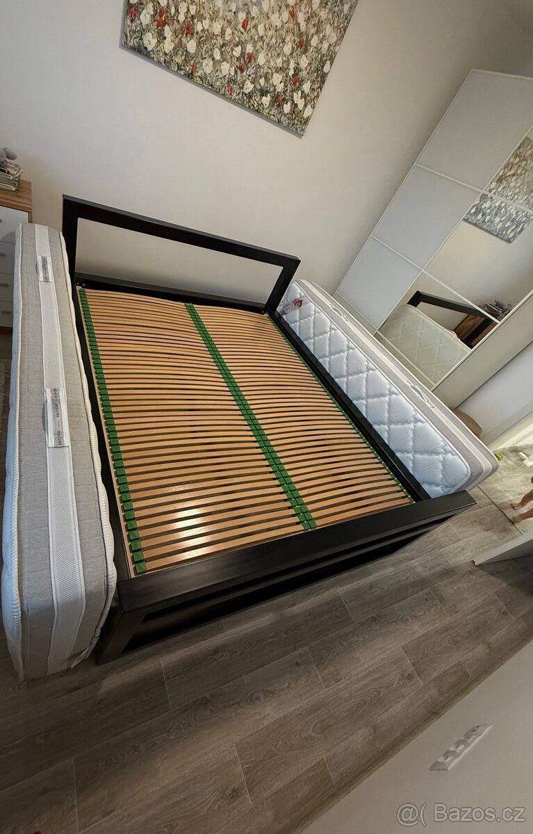 Kovová masivní postel 160x200 - 5