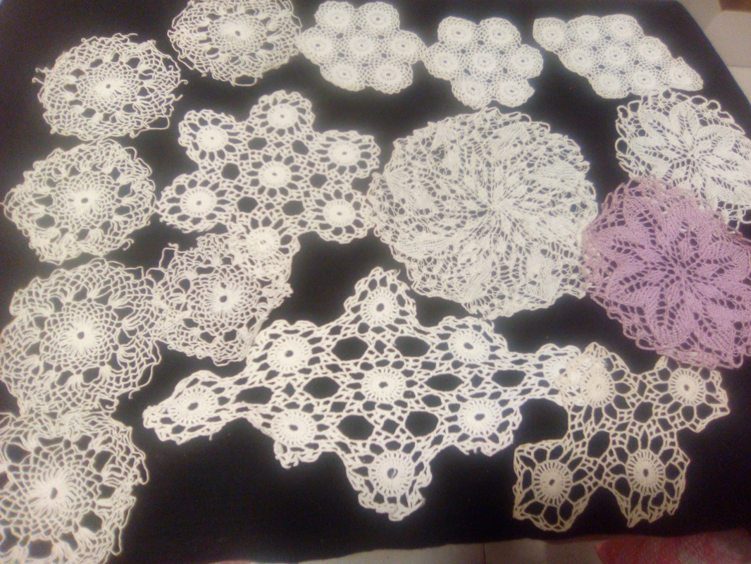 STARÉ HÁČKOVANÉ -PLETENÉ DEČKY - RUČNÍ PRÁCE - - 5