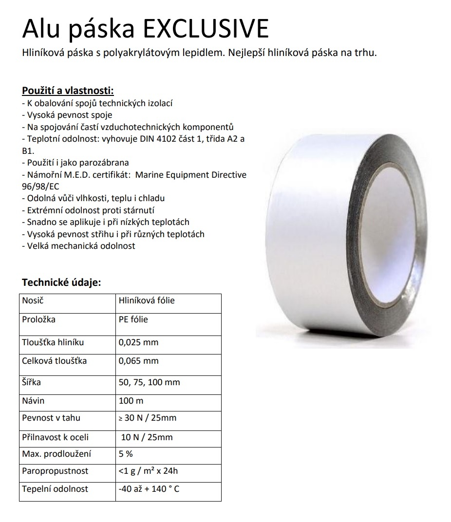 Hliníková páska na izolaci - poslední kus - 5