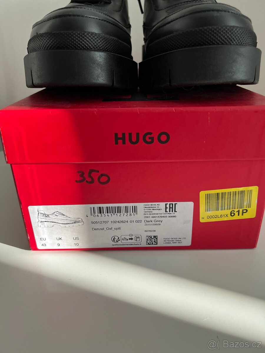 Nové kožené pánské boty HUGO BOSS v. 43 - 5