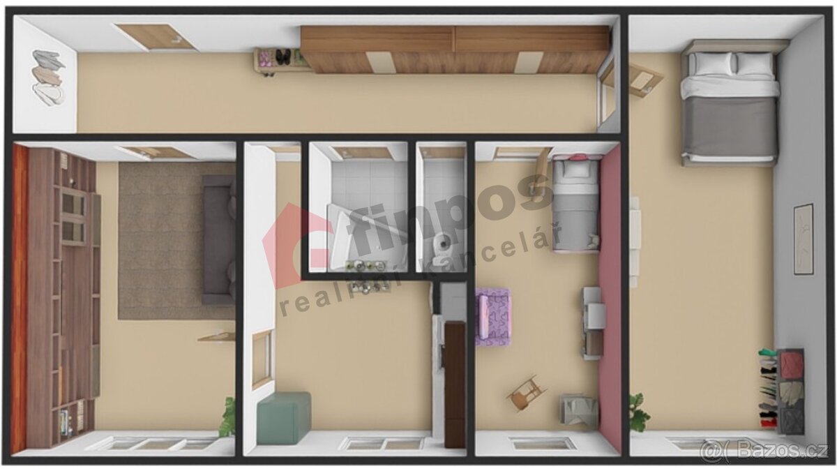 Pronájem bytu 3+1 Písecká Bechyně - 5