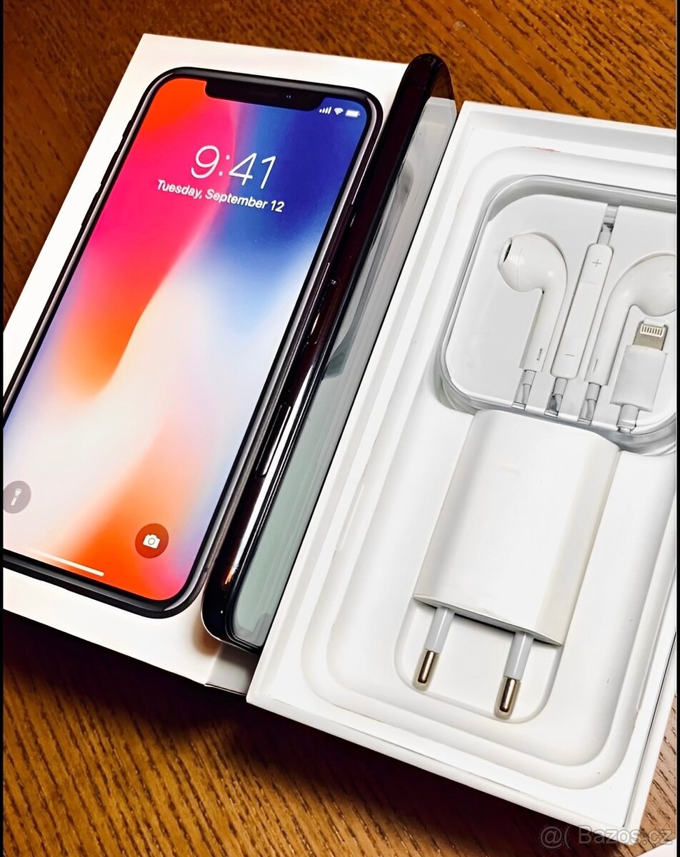 iPhone X Šedá BATERIE 100% TOP - 5