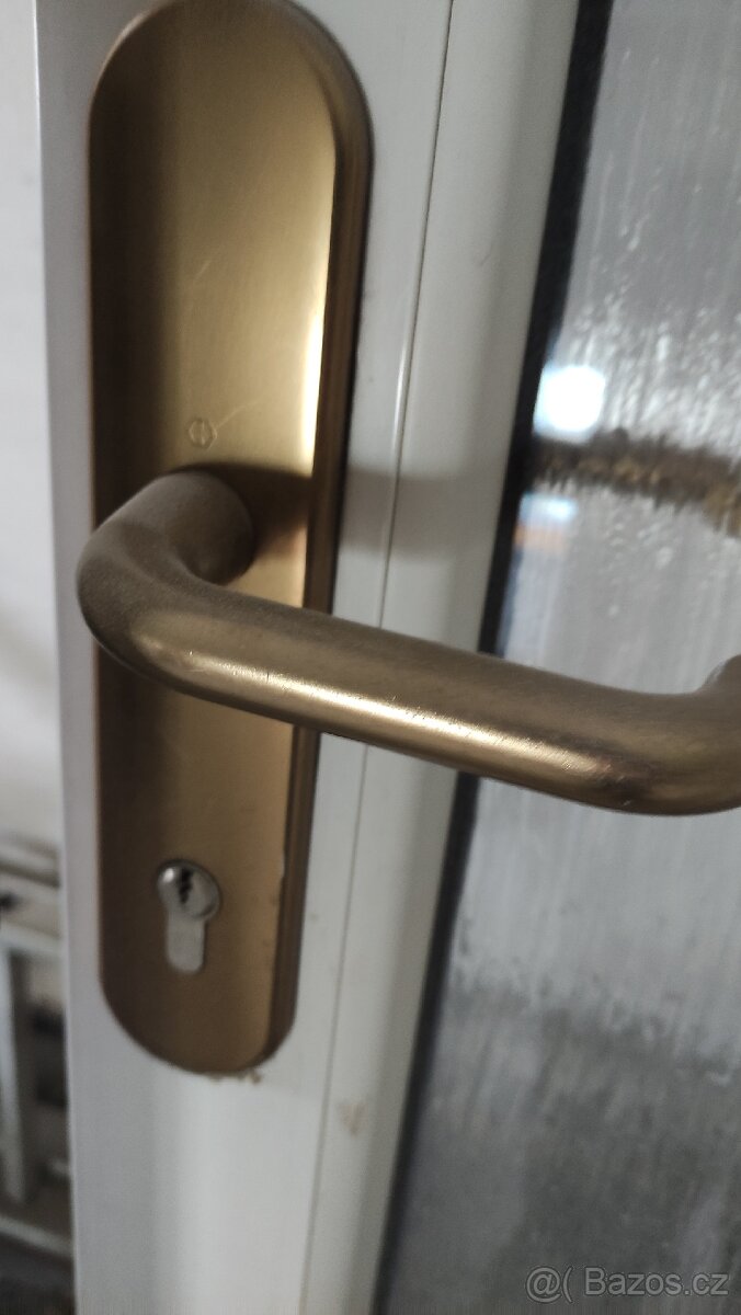 Vchodové bezpečnostní dveře, bílo-hnědé - 5