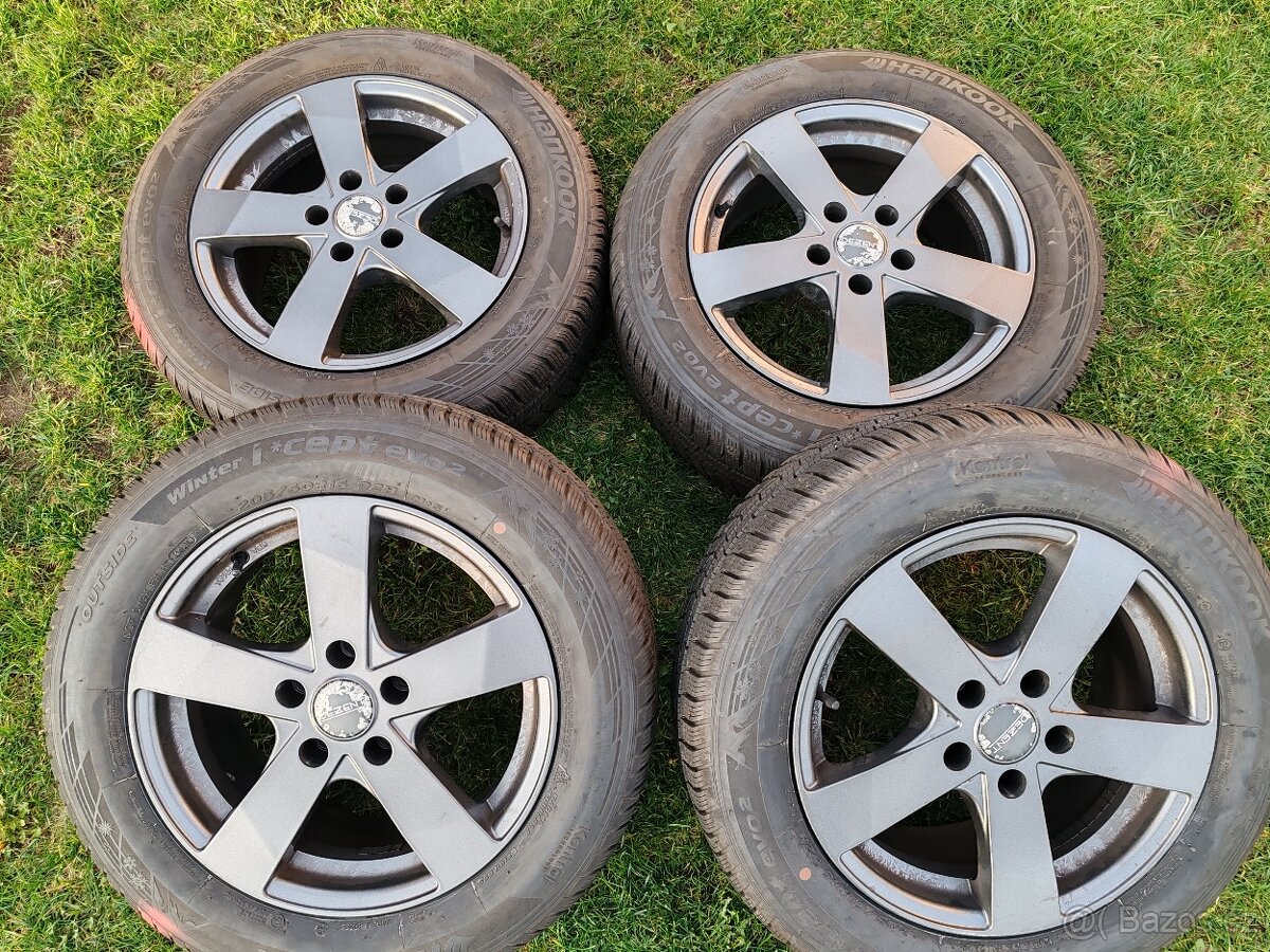 Dezent TD Graphite 5x112, 7x16, ET40, zimní 205/60/16 - 5