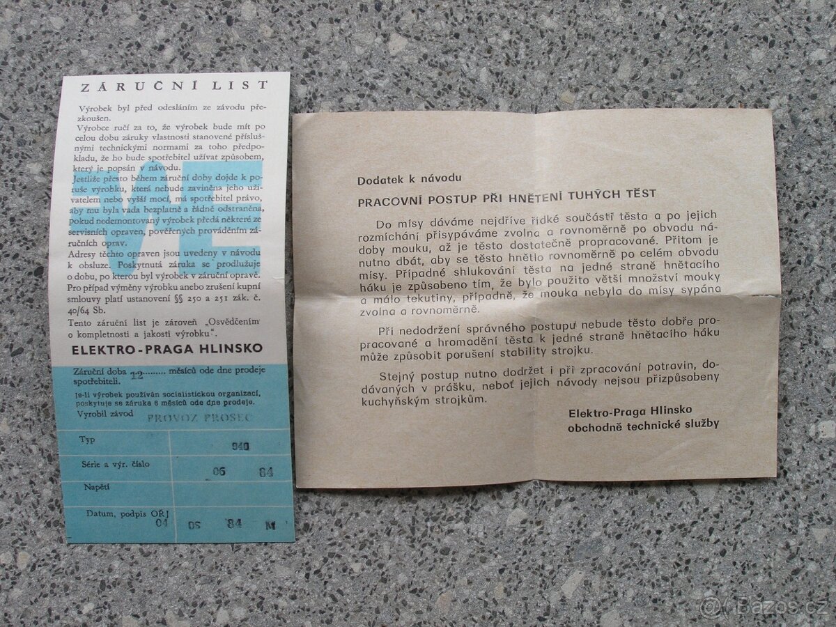 Převodová skříň k mixeru typ 940 - 5