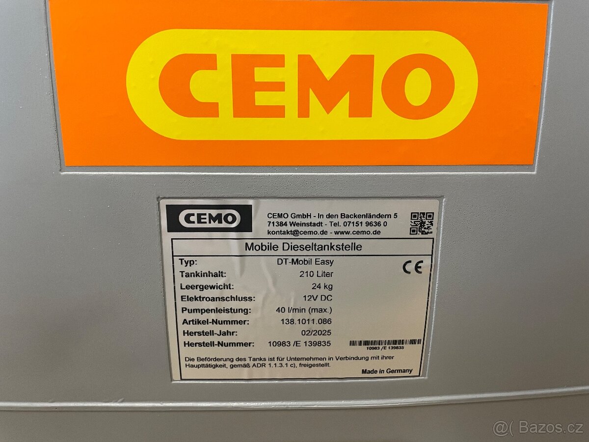 Mobilní nádrž na naftu 210L CEMO - 5