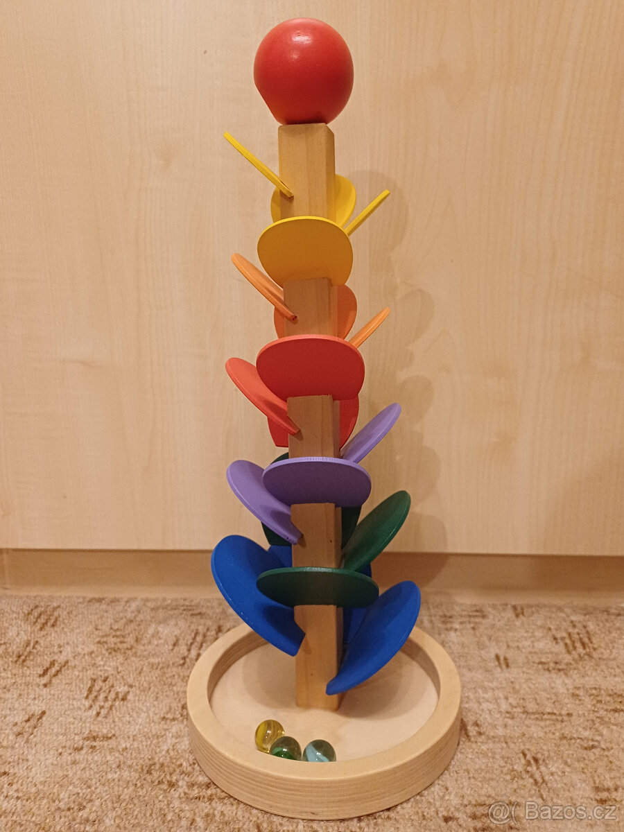 Dřevěná kuličková dráha se zvukem (Small Foot) - 5