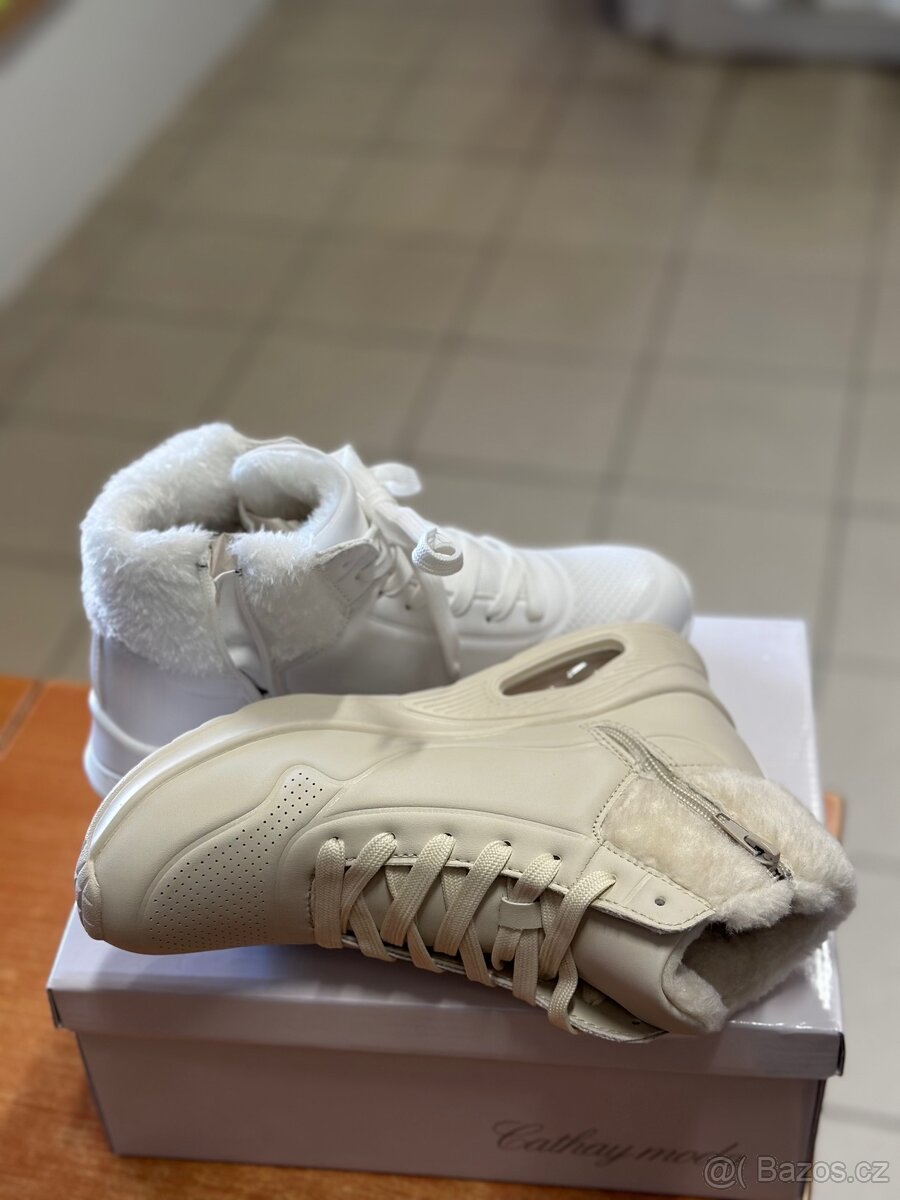 Damske zimni boty , s kožíškem uvnitř - 5