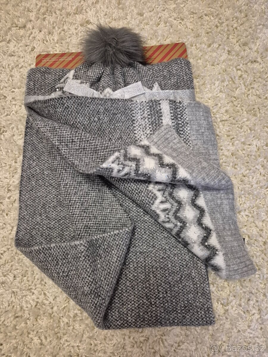 Nová dámská čepice a velká šála - 5