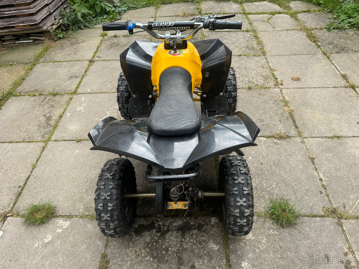 Dětská ELEKTRO čtyřkolka RENEGADE 1000W žlutá + vozík.