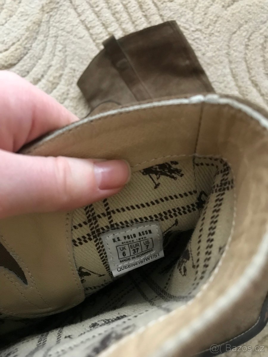 semišové kozačky Polo, vel 37 - 5