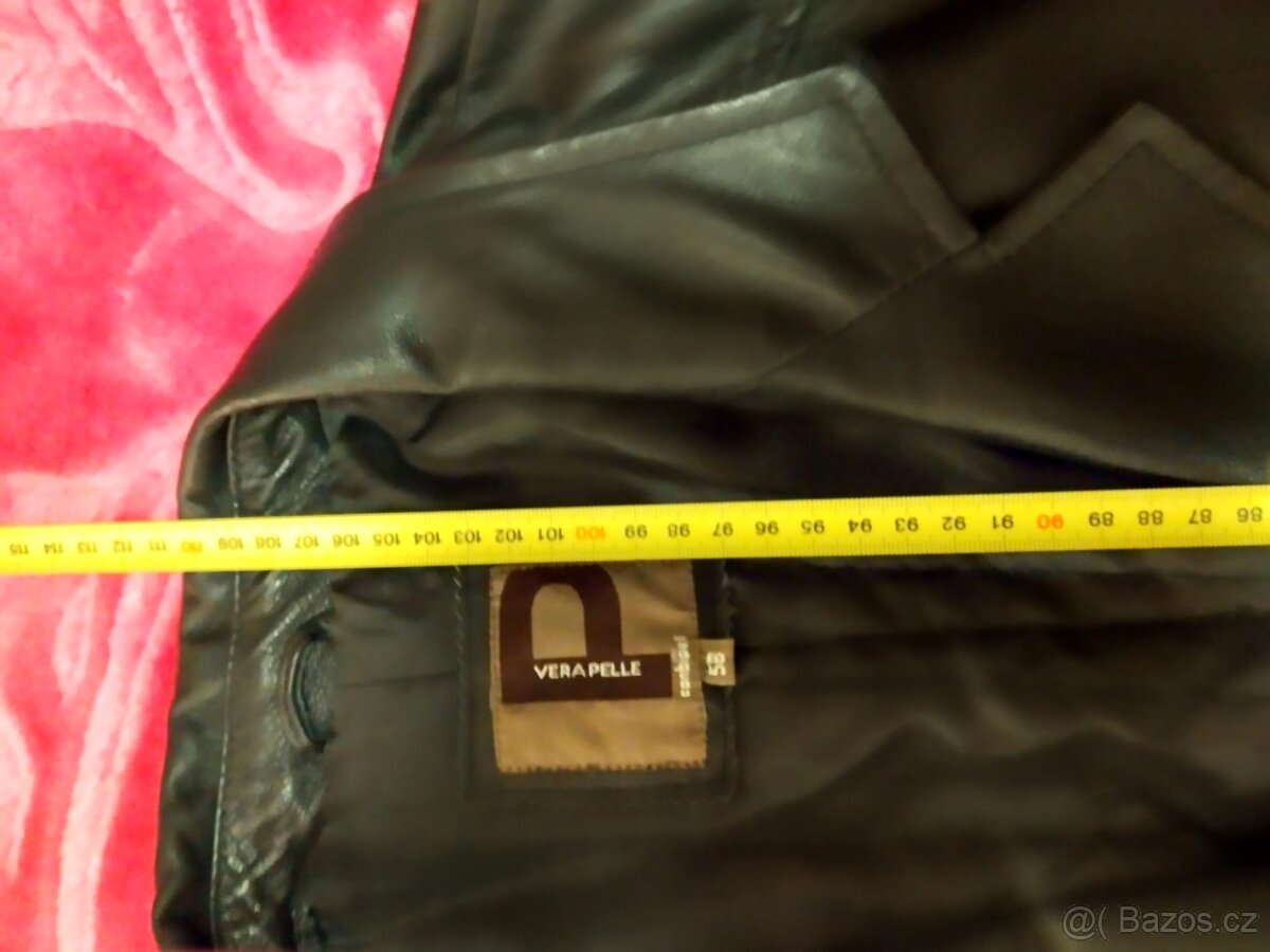 Kožený dlouhý kabát - 5