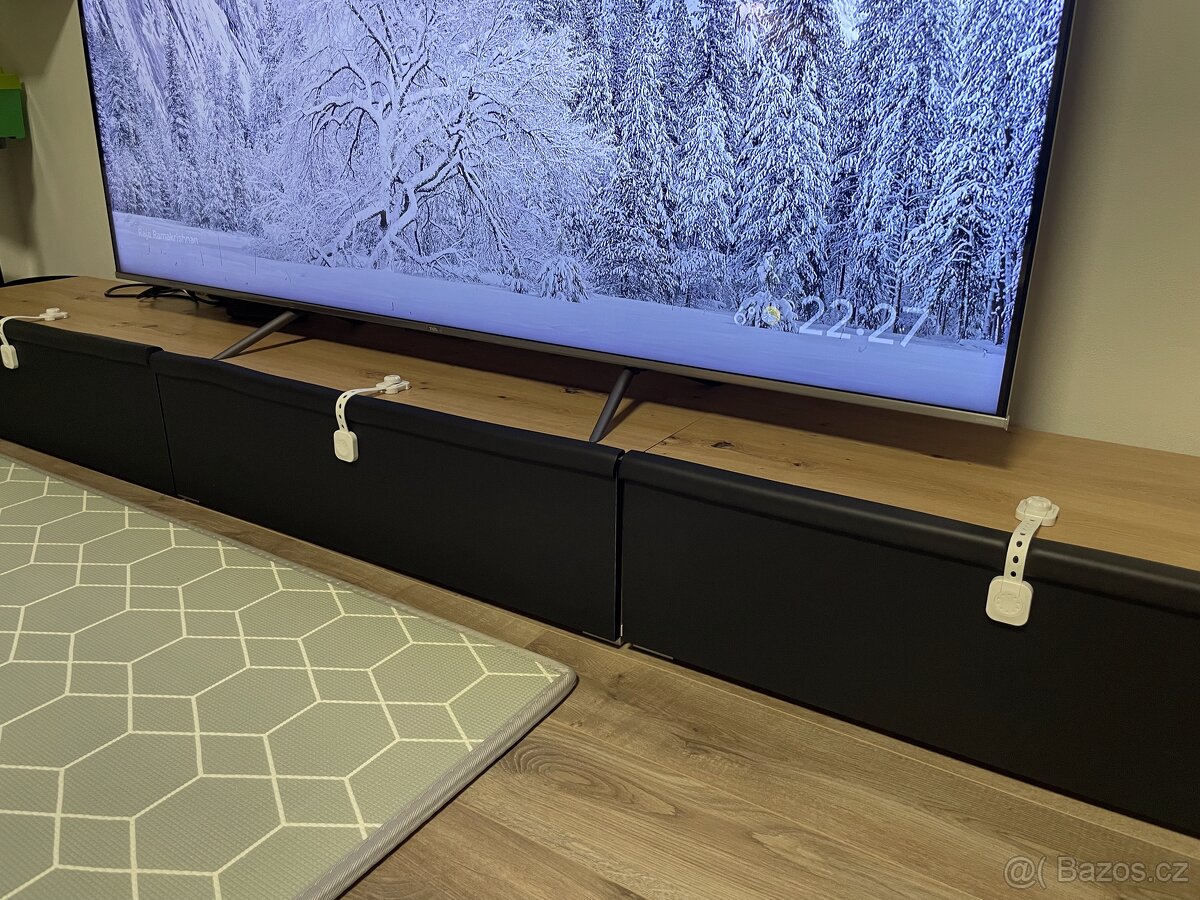 Obývací stěna Baros - dub + černý mat - 5