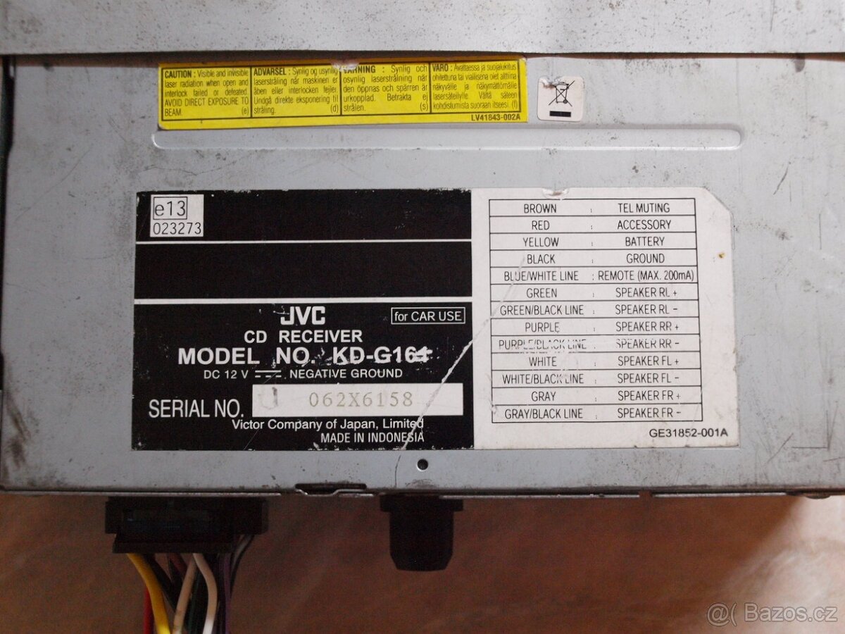 AUTORÁDIO JVC KD-G161 (AM/FM, CD) - 5