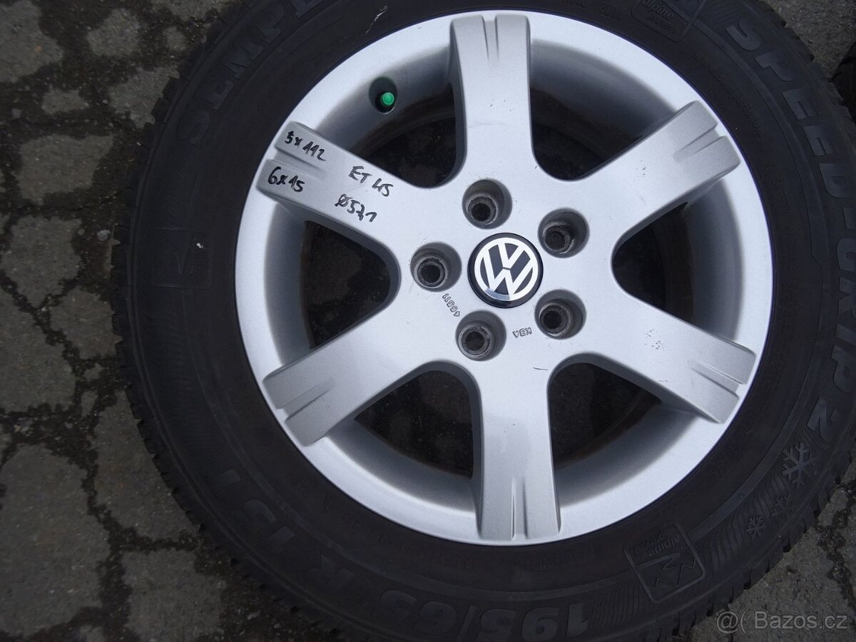 Alu disky na Volkswagen, 15", 5x112,ET 45, zimní sada - 5