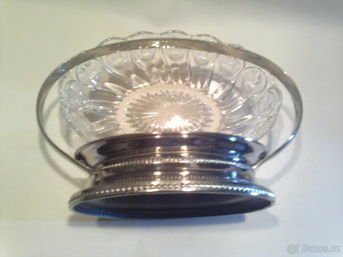 Skleněná mísa v kovu - 5