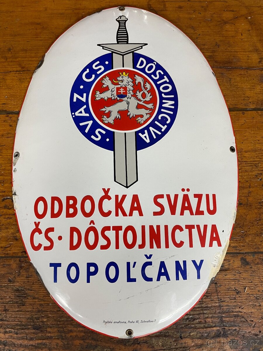 Stara reklamni plechova smaltovana cedule reklama - 5