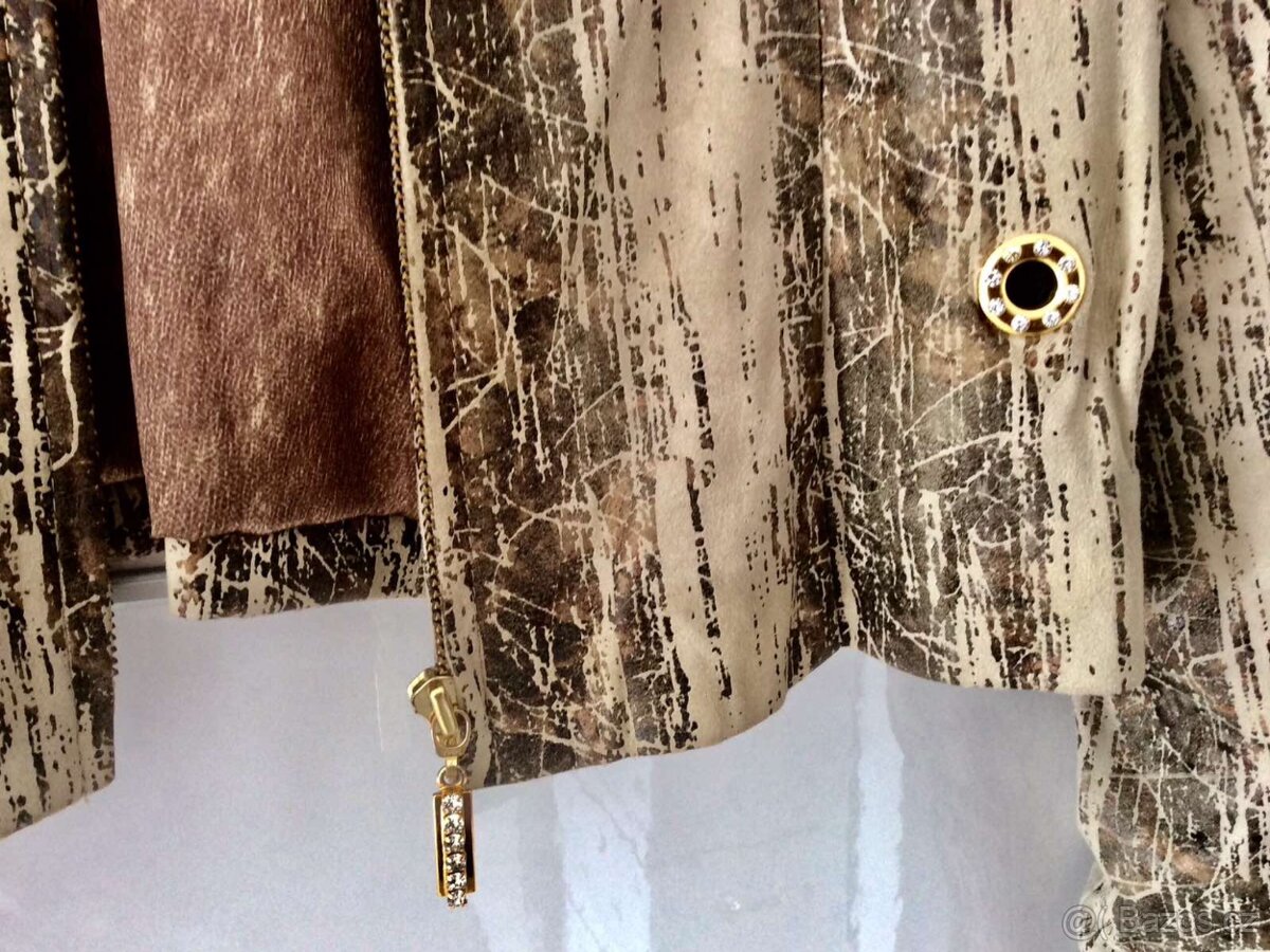 Dámská kožená bunda, vel. 40. - 5