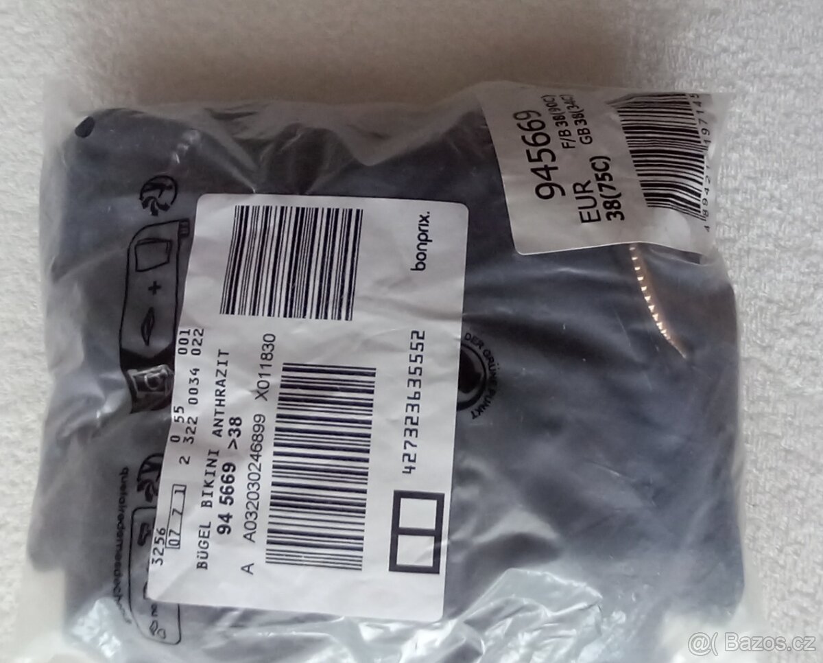 Šedé dvoudílné plavky v.38/75C - 5