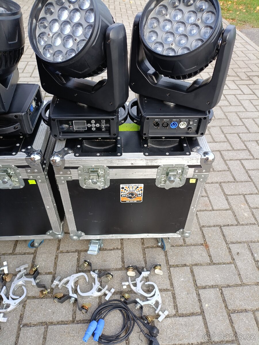 6 ks Head Led WASH 19x15 Wat+ case - 5